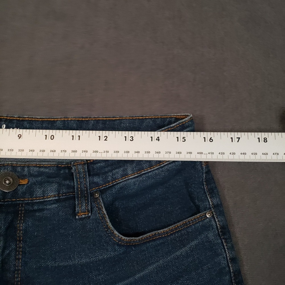Style & Co Jeans Womens 8 Blue Curvy Skinny Leg Distressed Denim Pants - Picture 9 of 10